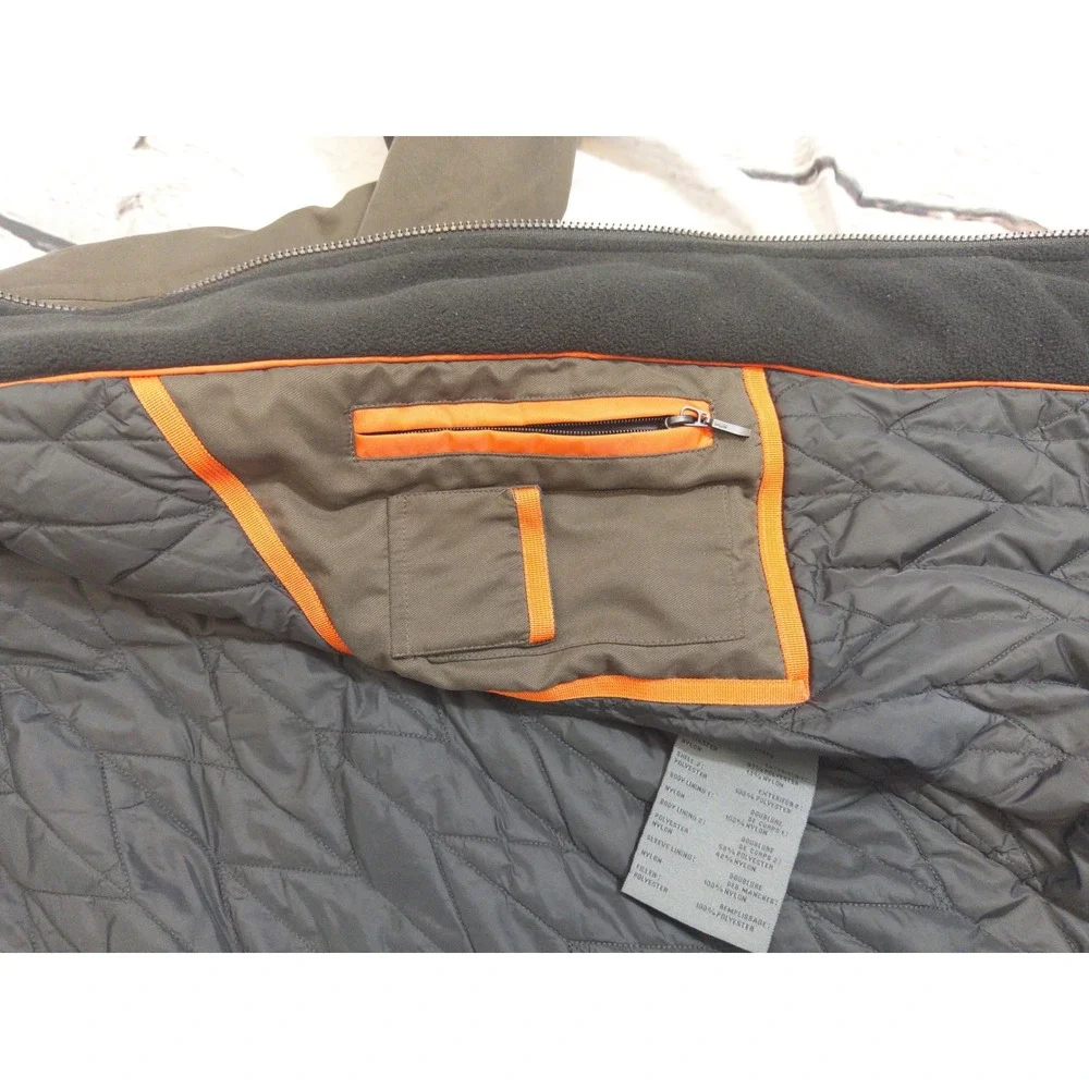 Marc New York Jacket Mens XXL‎ Brown Quilted Lined Full Zip Utility Coat